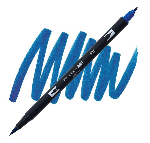 Dual Brush Pen Tombow  Cobalt Blue 535