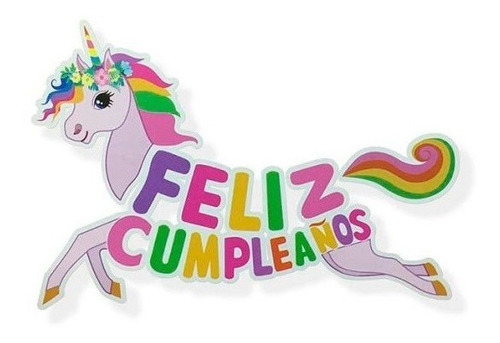 Guirnalda Feliz Cumpleaños Unicornio Cotillón Activarte