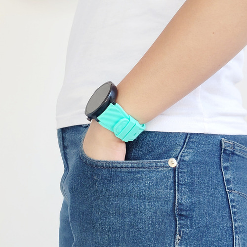 Correa Deportiva Texturizada Para Smartwatch Colmi C81 Turquesa 2.2 Cm