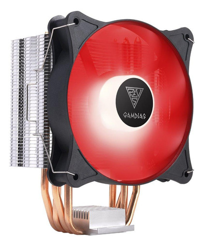 Cooler Processador Gamdias Boreas E1-410 Led Vermelho Preto