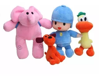 Peluche Eli-pato-loula- Pocoyo Y Sus Amigos 25-28cm X4uni