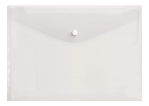 Kit 50 Pastas Envelope Com Botão Ofício/a4 Acp Transparente