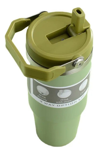 Termo De Acero Inoxidable Doble Capa De 30 Oz Con Agarradera