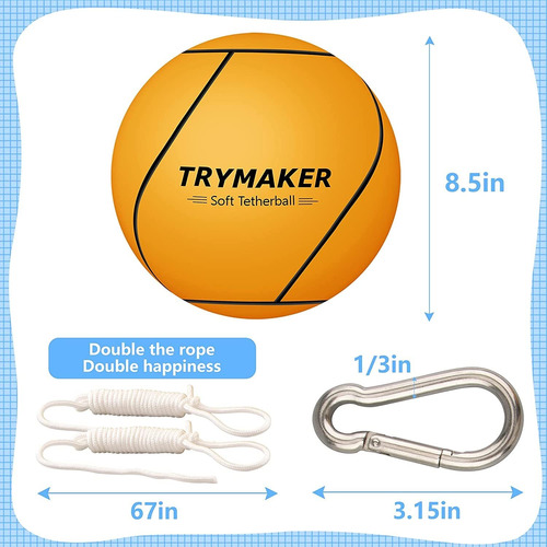 Trymaker - Juego De Teterball Y Cuerda Para Niños, Repuesto
