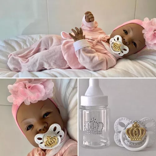 Bebe Reborn Boneca Recém Nascida Menina Com Vários Itens - Bebê