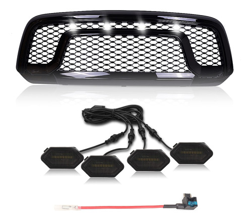 4 Luz Led Blanca Apta Para Dodge Ram 1500 Parrilla Delantera