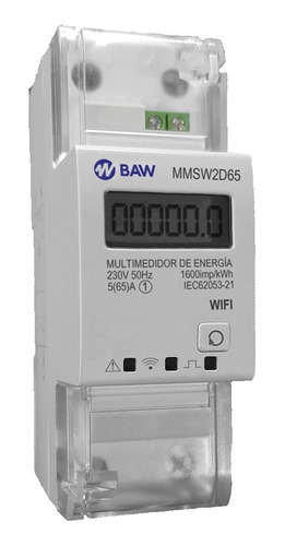 Multimedidor Baw Monofásico Wifi C/registro Kwh 5(65)a 230v