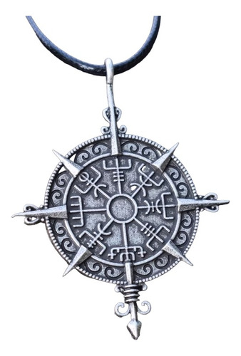 Collar Brujula Vikinga Vegvisir Proteccion Odin 3775