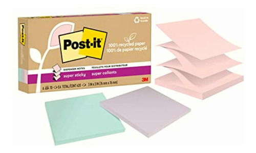 Post-it Notas Superadhesivas De Papel 100% Reciclado, 2