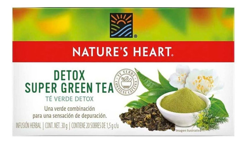 Té Nature's Heart té verde en saquitos 30 g 20 u