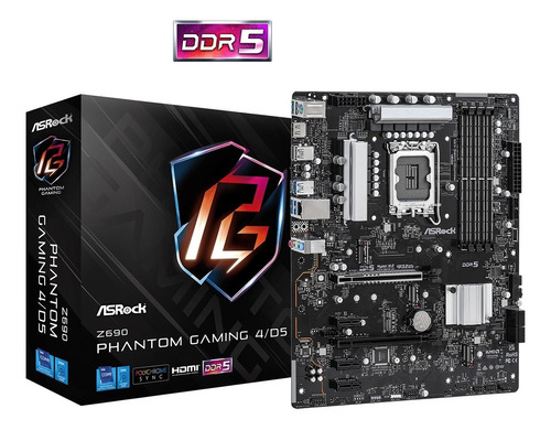 Tarjeta Madre Asrock Z690 Phantom Gaming G4d5 M.2 Hdmi Gs