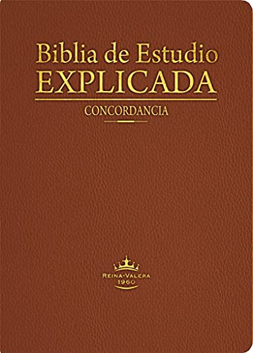 Libro : Biblia De Estudio Explicada (piel Especial Marron..