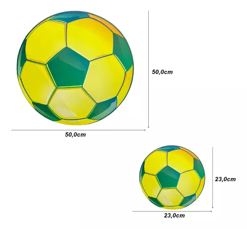 05 Pc Bola Futebol Decoração Parede Mural Copa Brasil Festa