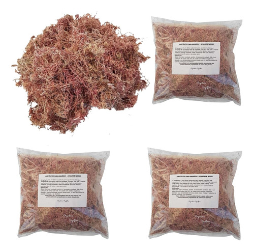 Kit 3 Musgos Sphagnum 5 Litros Substrato P/ Plantas Orquídea