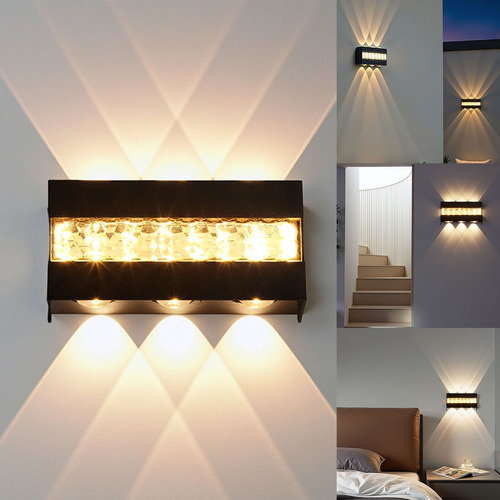Apliques De Pared Modernos Led Para Exteriores Jardín Cálida