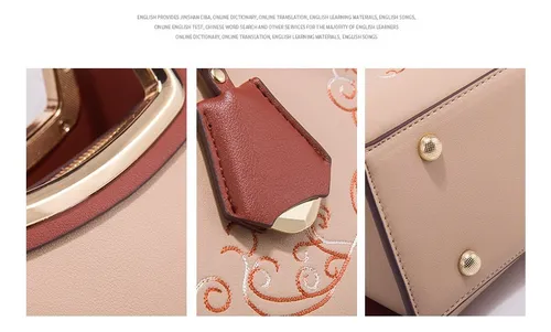 Bolso De Mano Bordado Peonía, Gran Capacidad Para Mujer