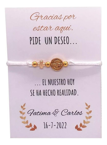 10 Pulseras Decenario Recuerdos De Boda San Benito