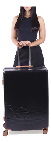 Maleta Cloe Unisex Grande 28 Plg Rígida Para Documentar Negro