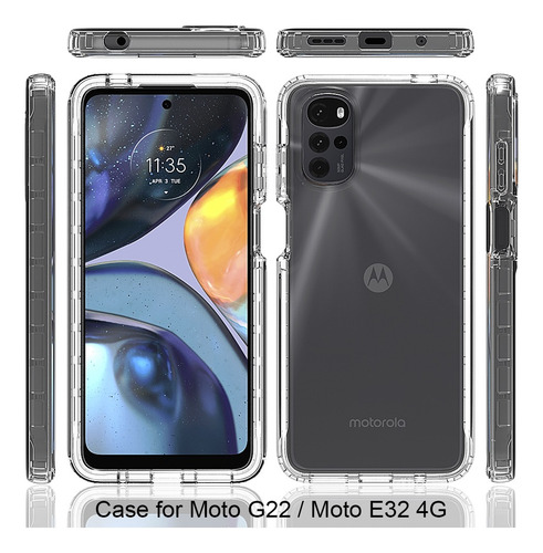 Imagen 2 de 5 de Para Motorola Moto G22 E32 Starry Sky Con Funda Protectora D