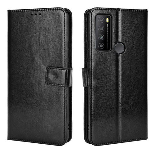 Funda De Anticaída For Tcl 30xl Cuero Flip Billetera