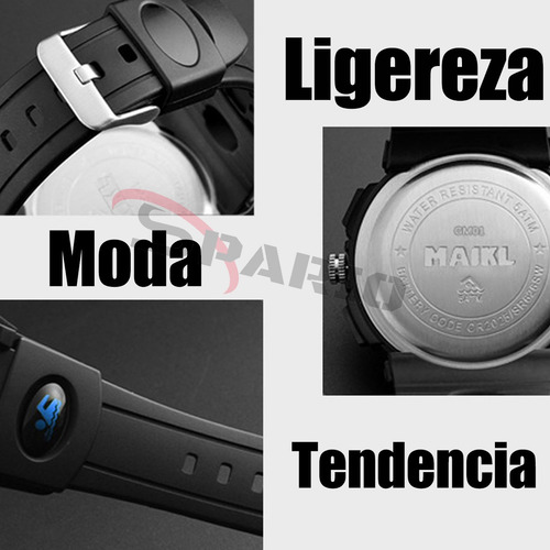 Imagen 5 de 8 de Relojes Para Pulsera Deportivo Sumergible Luminoso Hombre