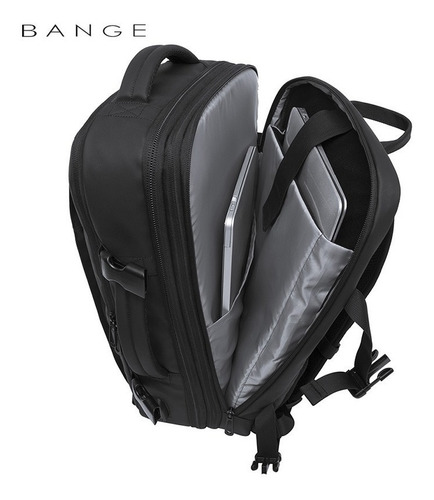 Imagen 7 de 10 de Mochila Hombre Impermeable Ejecutiva Viaje Usb Mod. 1908
