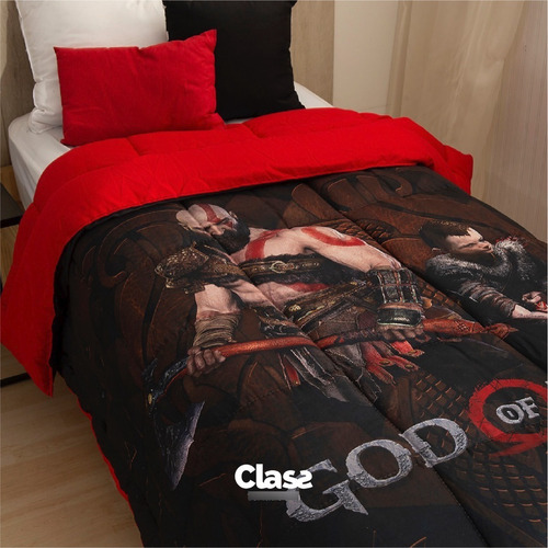 Acolchado God Of War 1 1/2 Plaza . Reversible Games