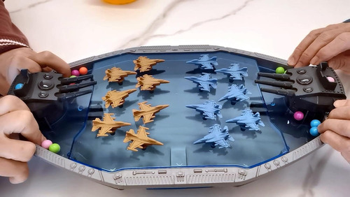 Juego De Mesa Batalla Naval Aviones Punteria Y Rapidez Niños