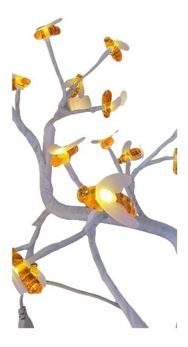 Imagen 3 de 8 de Mini Arbol Led Bonsai Diseño Abejas Luz Cálida Enchufe Usb