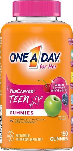 One A Day For Her Vitacraves Teen Vitaminas Adolescentes 150