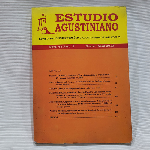 Estudio Agustiniano N° 48 Fasciculo 1 Enero Abril 2013