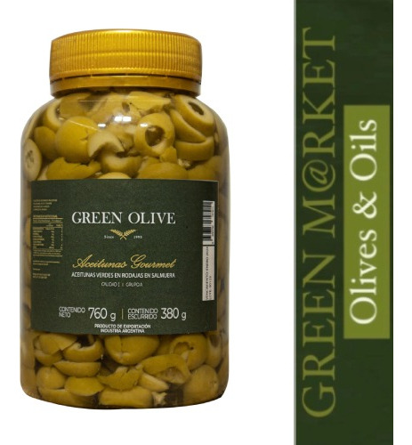 Aceitunas Verdes Rodajas Nº0 Green Olive X 1/2k.