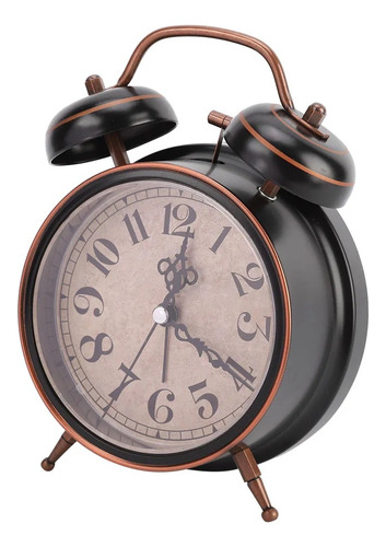Reloj Despertador Retro Alarma Diseño Antiguo De Buró Luz