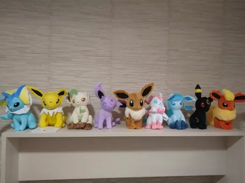 Flareon pelucia pokemon 30cm boneco eevee pronta