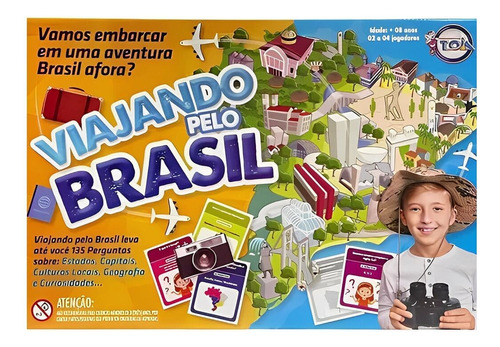 Jogo De Tabuleiro Viajando Pelo Brasil Toia