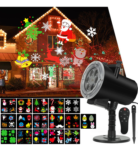 Proyector De Luces Navideñas De Navidad, Impermeable, Ip65.