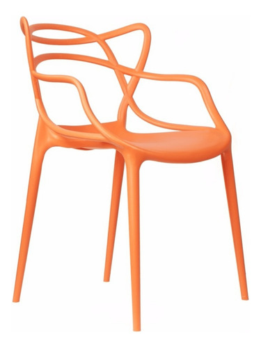 Cadeira de jantar Top Chairs Top Chairs Allegra, estrutura de cor  laranja, 8 unidades
