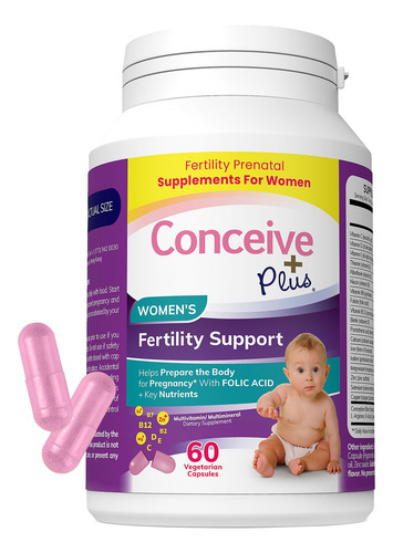 Conceive Plus Suplemento Fertilidad Para Mujeres 60 Cápsulas