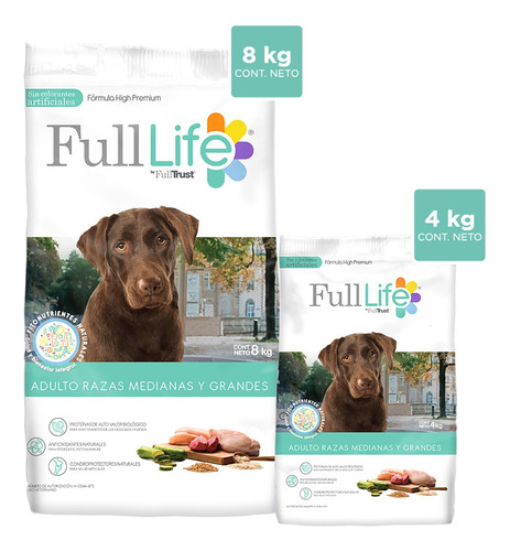 Alimento Seco Perro Life 8kg+4kg Paquete Ht24