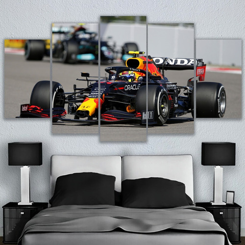 5 Cuadros Checo Perez Formula 1 Red Bull Diseño Unico Arte