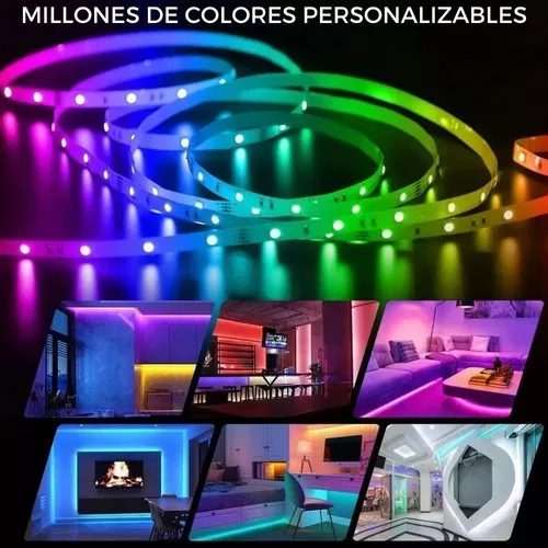 ROLLOS DE 5 METROS TIRA LED NEON RGB CON CONTROL IR