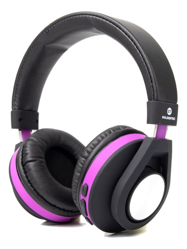 Headphone Bluetooth Goldentec Roxo Com Microfone