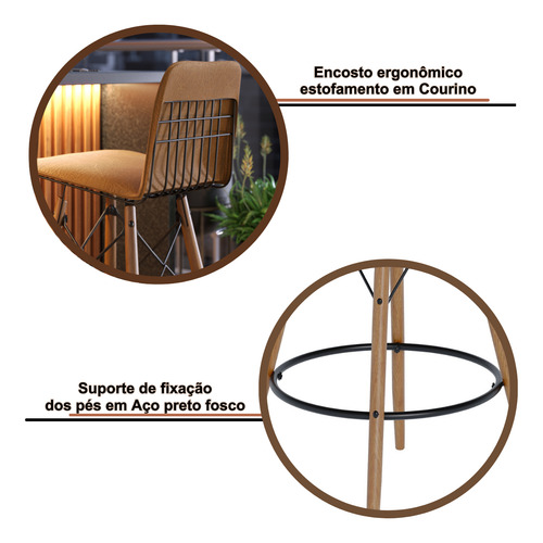 Conjunto Mesa Bistrô Área Gourmet Com Banquetas - Offwhite