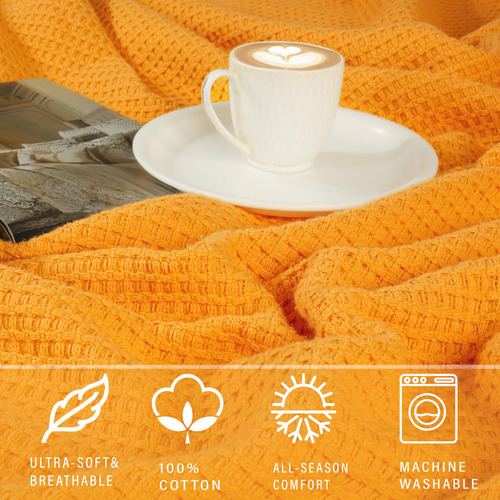 Manta De Algodón Treewool 100% Queen Size Para Cama -