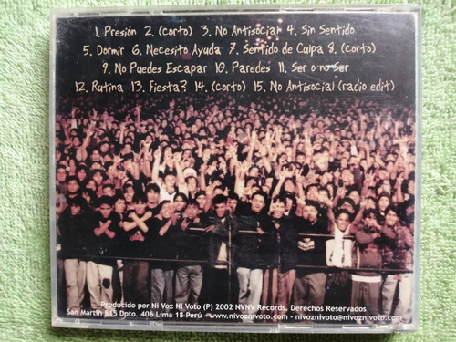 Eam Cd Ni Voz Ni Voto No Antisocial 2002 Su Segundo Album (Usado)