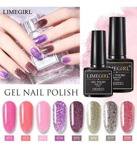 Juego De 18 Esmaltes En Gel Semipermanentes Con Lámpara Uv P