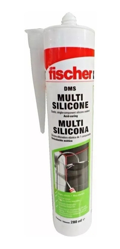 Sellador De Silicona Acética Fischer 280ml Transp/bco/negro