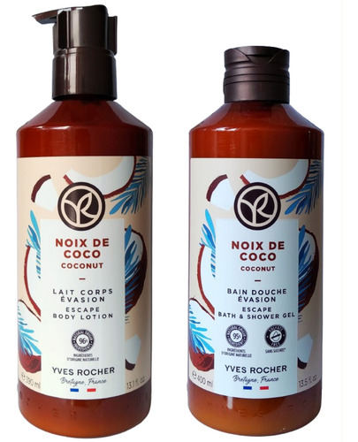 Kit Gel De Ducha Y Crema Corporal Yves Rocher Noix De Coco