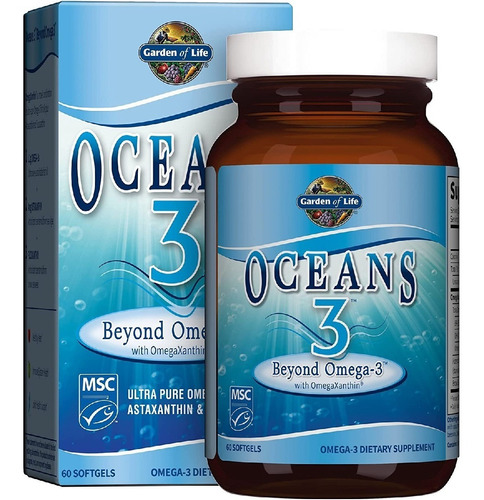 Aceite De Pescado 1200 Mg Garden Of Life 60 Capsulas Blandas