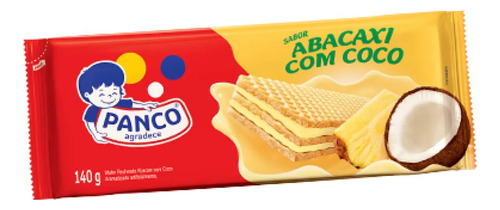 Biscoito Wafer Panco Abacaxi Com Coco 140gr